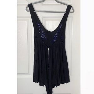 One Teaspoon Embroidered Cutout Romper Shorts Sz XS beach vacation